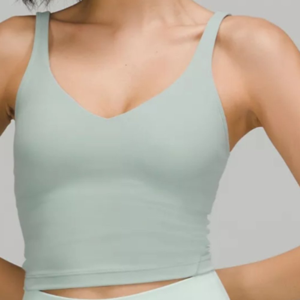 Lululemon Align Cropped tank  pastel blue size 8